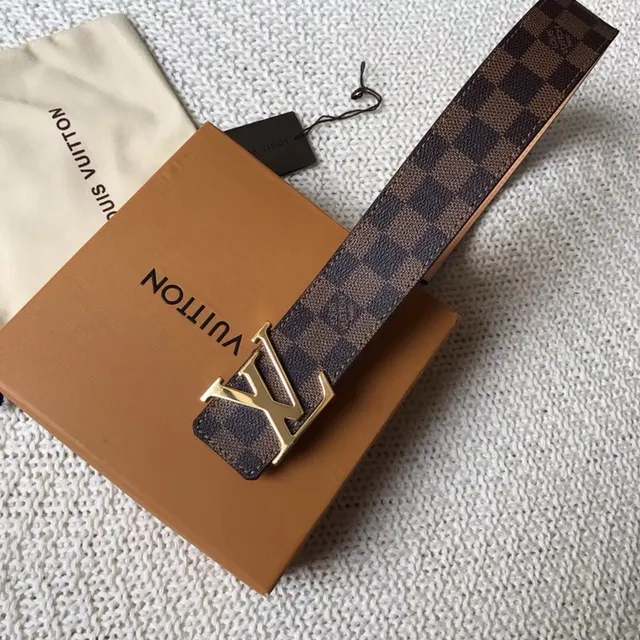 Louis Vuitton Damier Ebène Monogram Buckle Leather Belt 6