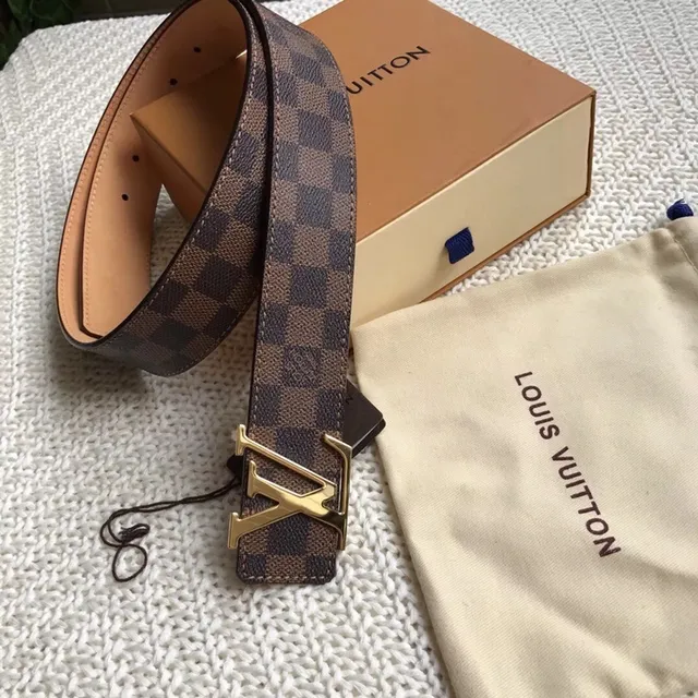 Louis Vuitton Damier Ebène Monogram Buckle Leather Belt 7
