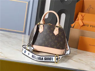Louis Vuitton Dauphine Brown Monogram Canvas and Beige Leather Boston Bag 8