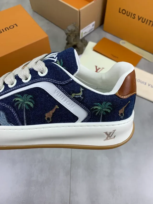 Louis Vuitton Denim Animal Print Gum Sole Lifestyle Sneaker 3