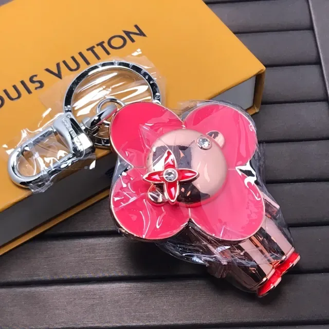 Louis Vuitton Flower Charm Pink Gold Enamel Metal Crossbody Bag 2