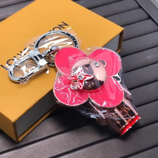 Louis Vuitton Flower Charm Pink Gold Enamel Metal Crossbody Bag 3