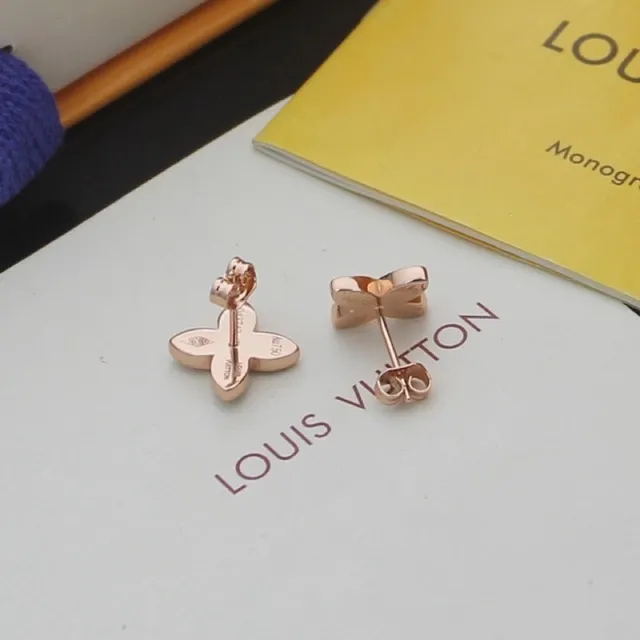 Louis Vuitton Flower Motif Square Pavé Earrings 8