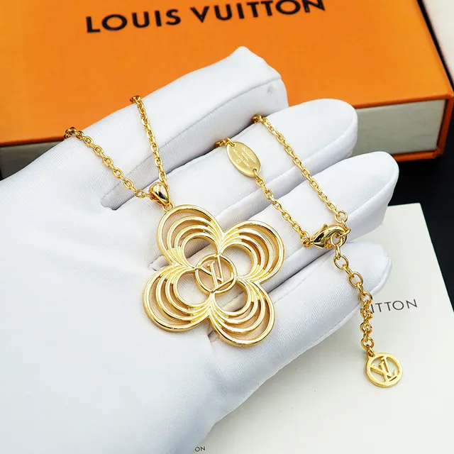 Louis Vuitton Flower Multi-Ring Floral Pendant Necklace 6