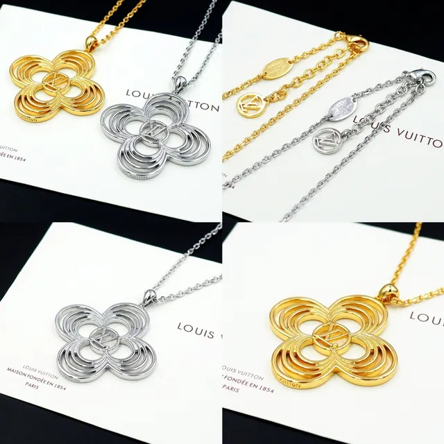 Louis Vuitton Flower Multi-Ring Floral Pendant Necklace 12