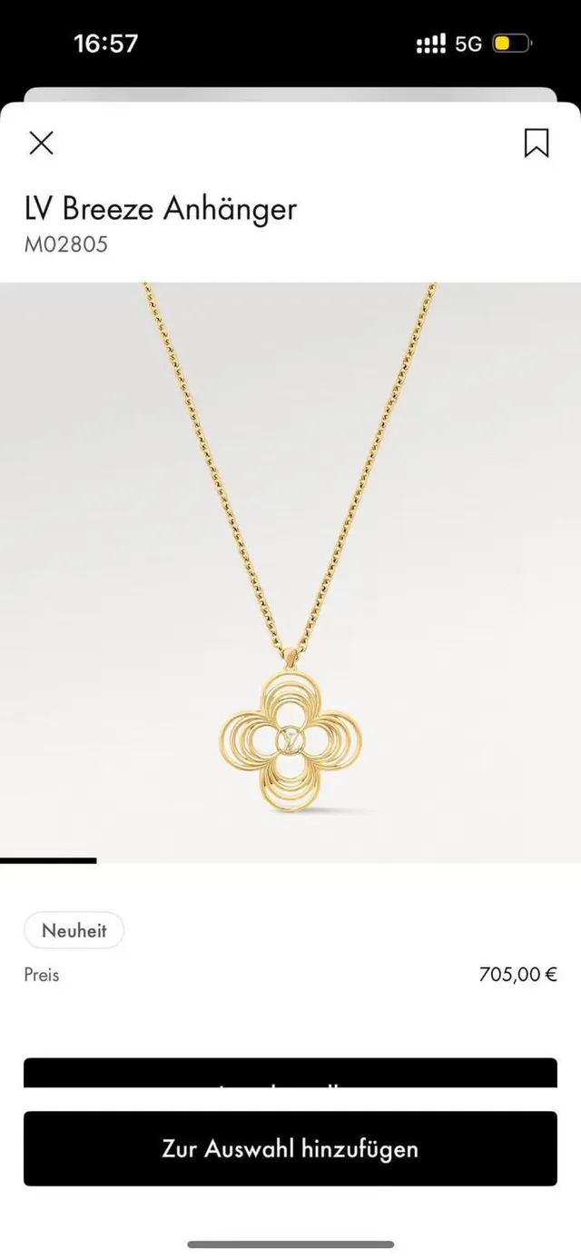 Louis Vuitton Flower Multi-Ring Floral Pendant Necklace 13