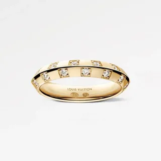 Louis Vuitton Gold Channel-Set Diamond Ring