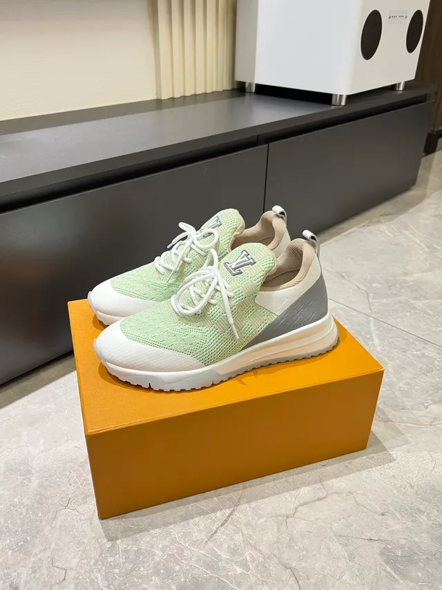 Louis Vuitton Green White Knit Upper Monogram Logo Lifestyle Sneakers 5