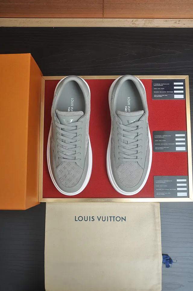 Louis Vuitton Green White Monogrammed Upper Platform Sole Lifestyle Sneakers 5