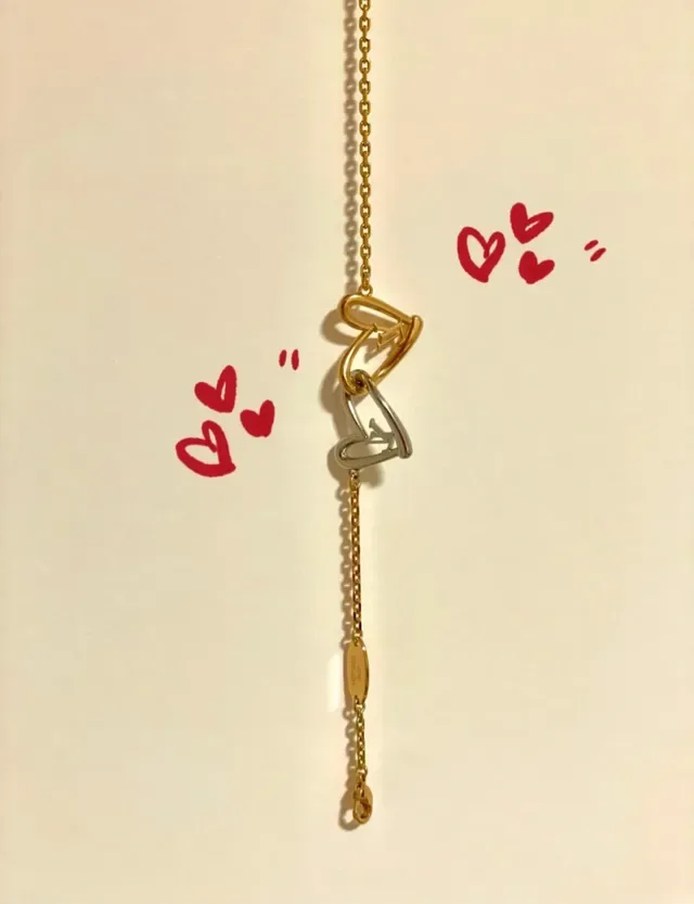 Louis Vuitton Heart Interlocking Dual-Tone Bracelet 6