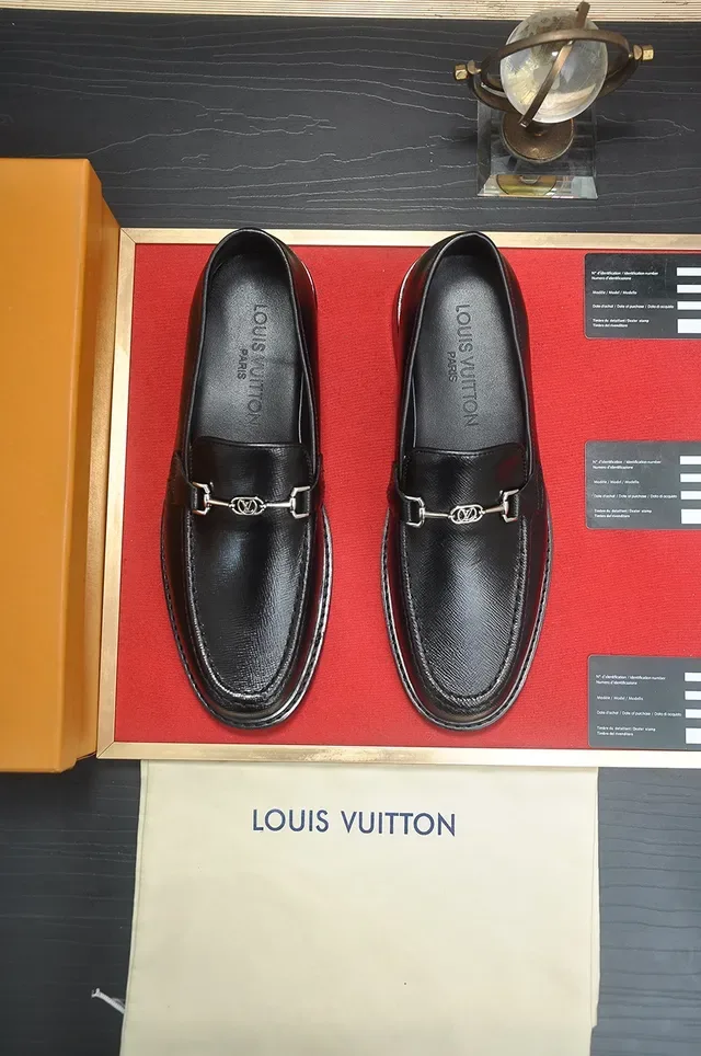 Louis Vuitton Horsebit 1955 Black Leather Loafers 5