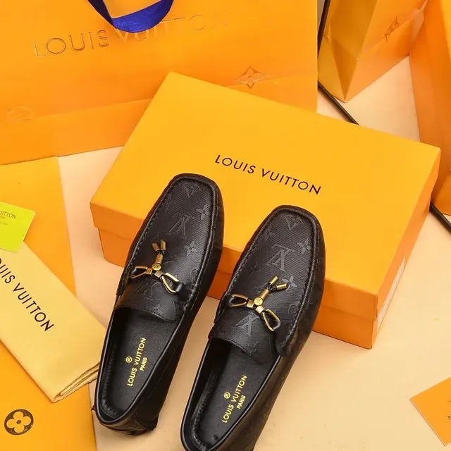 Louis Vuitton Horsebit Loafer Black Monogram Leather Loafers 3