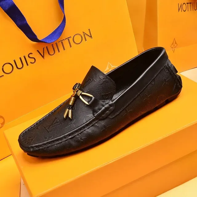 Louis Vuitton Horsebit Loafer Black Monogram Leather Loafers 5