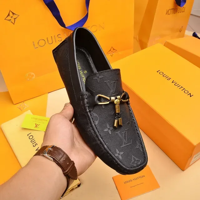 Louis Vuitton Horsebit Loafer Black Monogram Leather Loafers 6