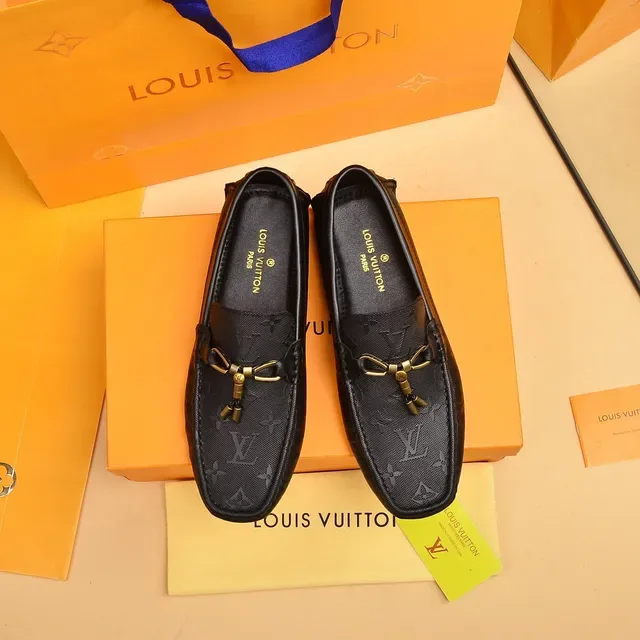 Louis Vuitton Horsebit Loafer Black Monogram Leather Loafers 8