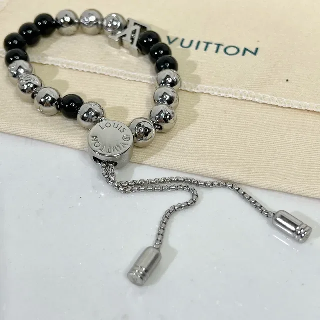 Louis Vuitton Iconic Beads Black and Silver Bracelet 3