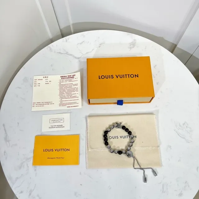 Louis Vuitton Iconic Beads Black and Silver Bracelet 6