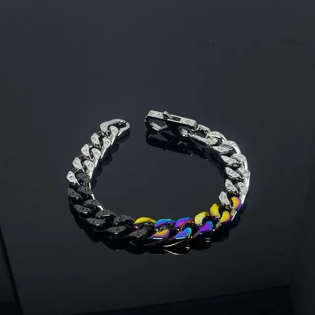 Louis Vuitton Iconic Curb Link Bracelet Triple-Finish Iridescent Metal Bracelet 2