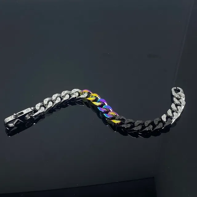 Louis Vuitton Iconic Curb Link Bracelet Triple-Finish Iridescent Metal Bracelet 3
