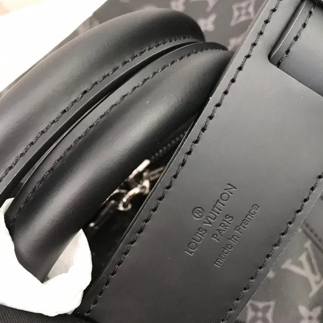 Louis Vuitton Keepall Bandoulière Monogram Eclipse Black sac duffel 7