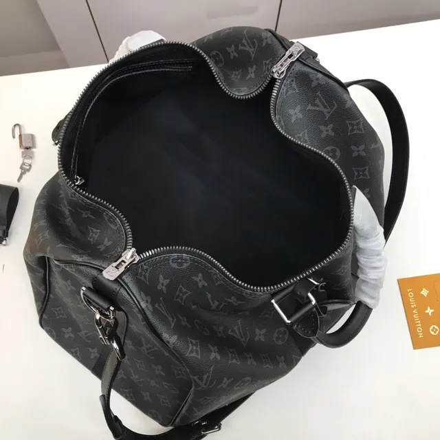 Louis Vuitton Keepall Bandoulière Monogram Eclipse Black sac duffel 13