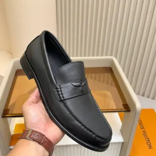 Louis Vuitton Loafer Black Leather Penny Loafer