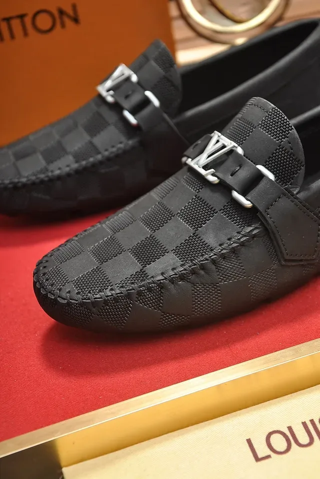 Louis Vuitton Loafer Black Silver Damier Graphite Canvas Single Strap Loafer 2