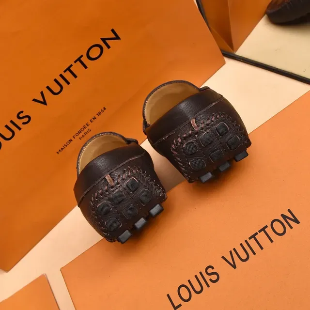 Louis Vuitton Loafer Brown Black Damier Canvas Gold-Tone Monogram Plaque Loafer 2