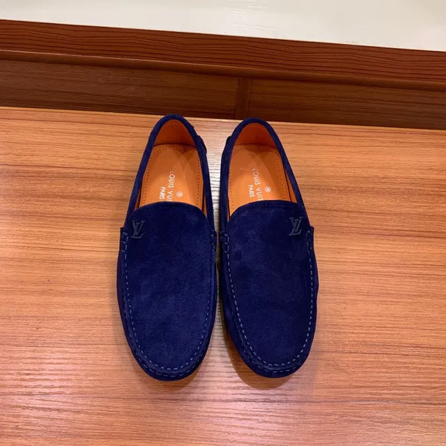 Louis Vuitton Mocasín Naranja Marino Ante Superior Moc-Toe Costura Mocasín 3