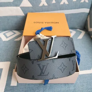 Louis Vuitton LV Belt Gray Monogram Leather Belt