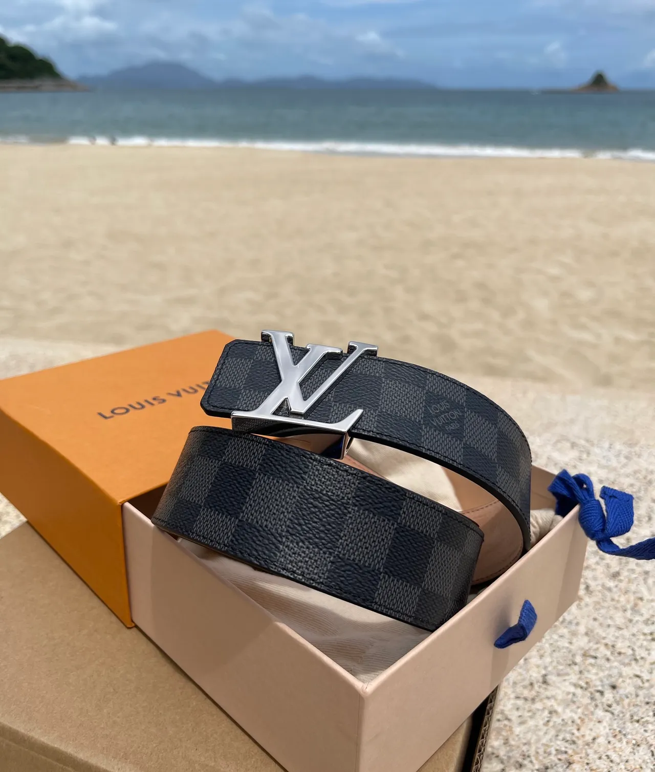 Louis Vuitton LV Initiales Black Damier Leather Belt 3
