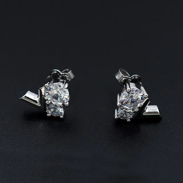 Louis Vuitton LV Initiales Crystal Stud Earrings 2