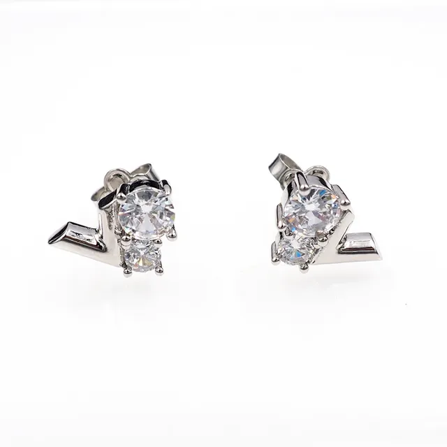 Louis Vuitton LV Initiales Crystal Stud Earrings 3