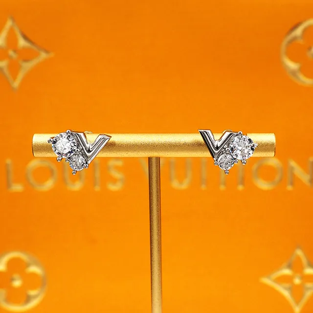 Louis Vuitton LV Initiales Crystal Stud Earrings 5