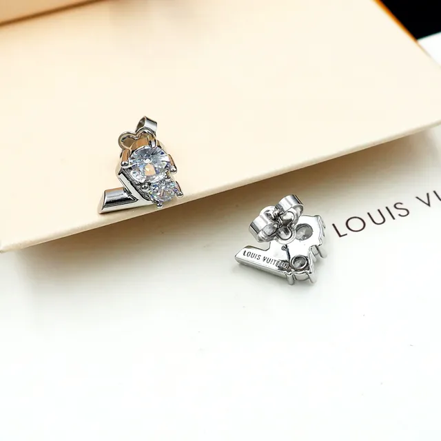 Louis Vuitton LV Initiales Crystal Stud Earrings 6