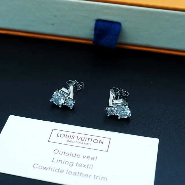 Louis Vuitton LV Initiales Crystal Stud Earrings 8