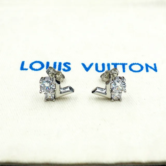 Louis Vuitton LV Initiales Crystal Stud Earrings 9