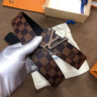 Louis Vuitton LV Initiales Damier Ebène Reversible Leather Belt