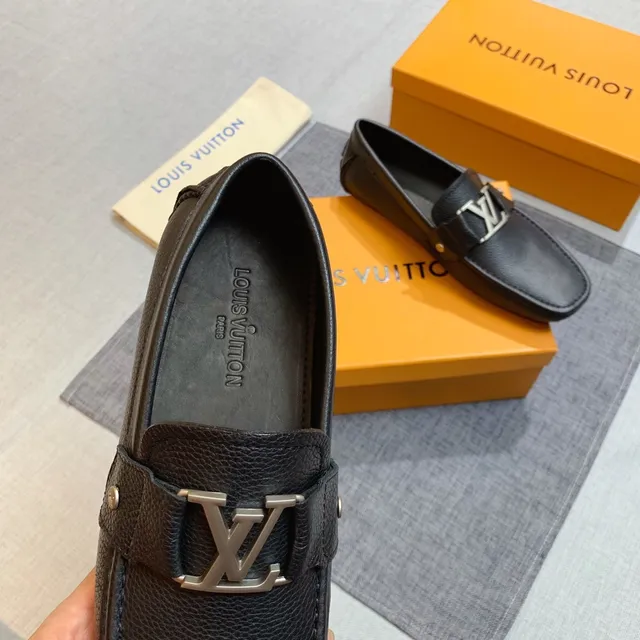 Louis Vuitton LV Loafer Black Pebbled Leather Loafers 3