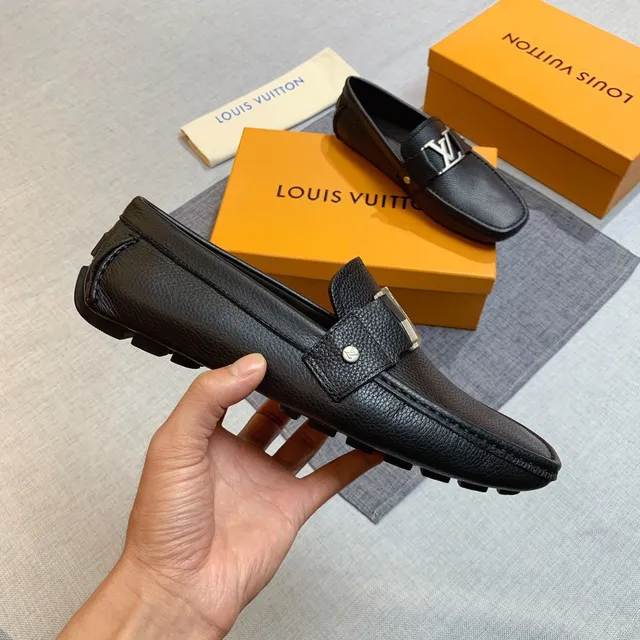 Louis Vuitton LV Loafer Black Pebbled Leather Loafers 4