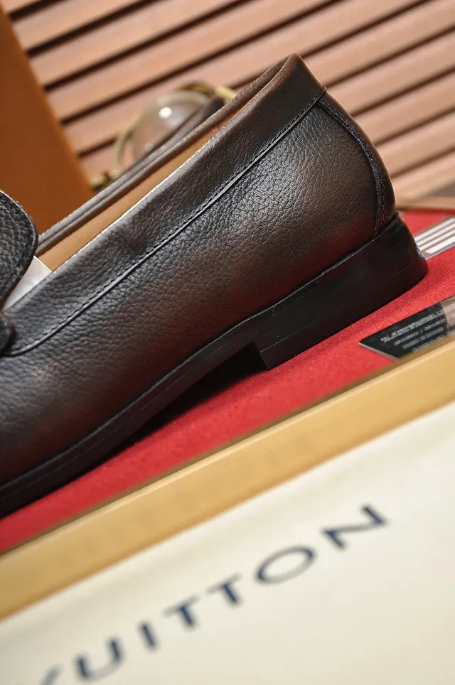 Louis Vuitton LV Loafer Brown Pebbled Leather Loafers 2
