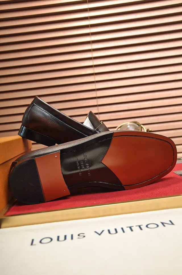 Louis Vuitton LV Loafer Brown Pebbled Leather Loafers 4