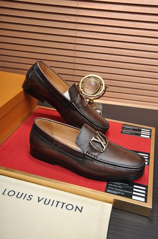 Louis Vuitton LV Loafer Brown Pebbled Leather Loafers 6