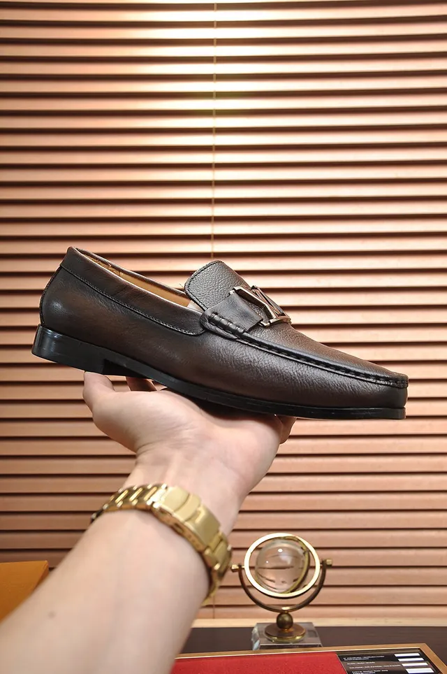 Louis Vuitton LV Loafer Brown Pebbled Leather Loafers 8