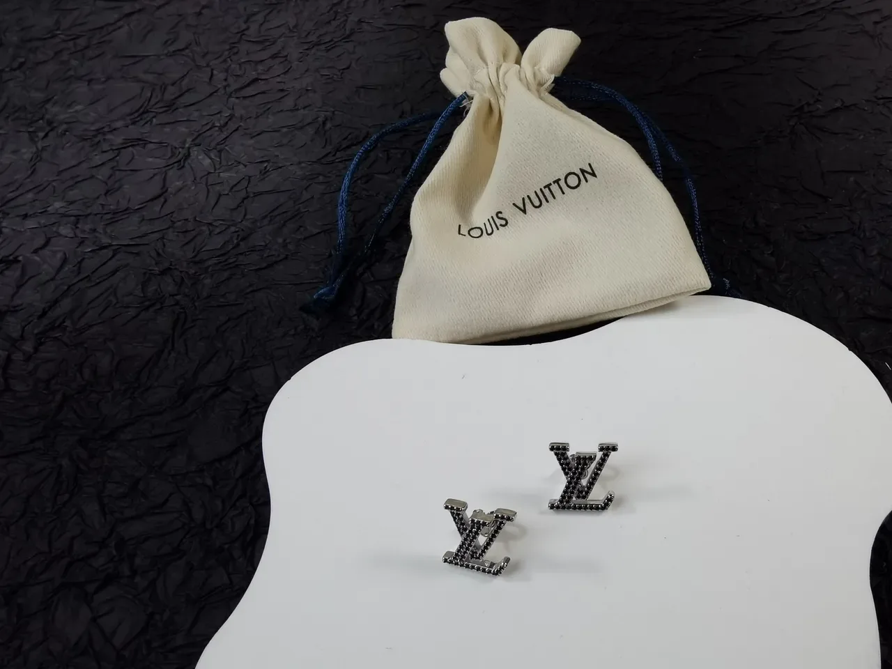 Louis Vuitton LV Monogram Pavé Stud Earrings 4
