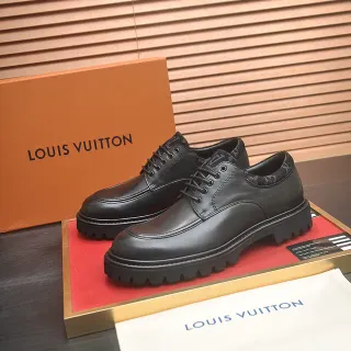 Louis Vuitton LV Trail Black Leather Derby Shoes