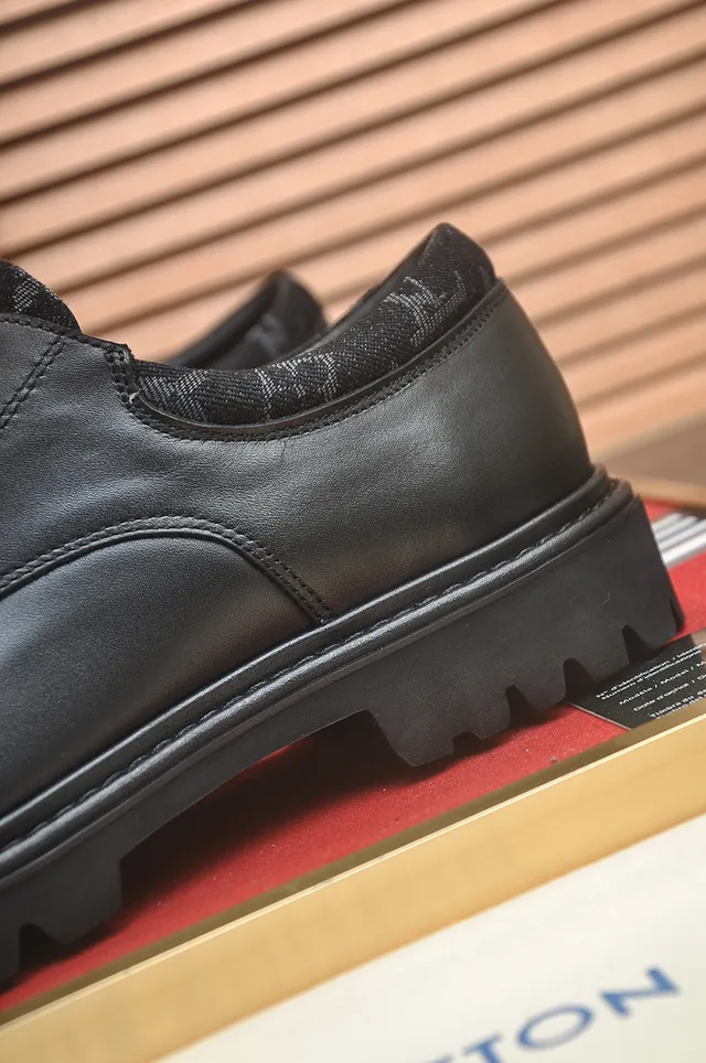 Louis Vuitton LV Trail Black Leather Derby Shoes 2