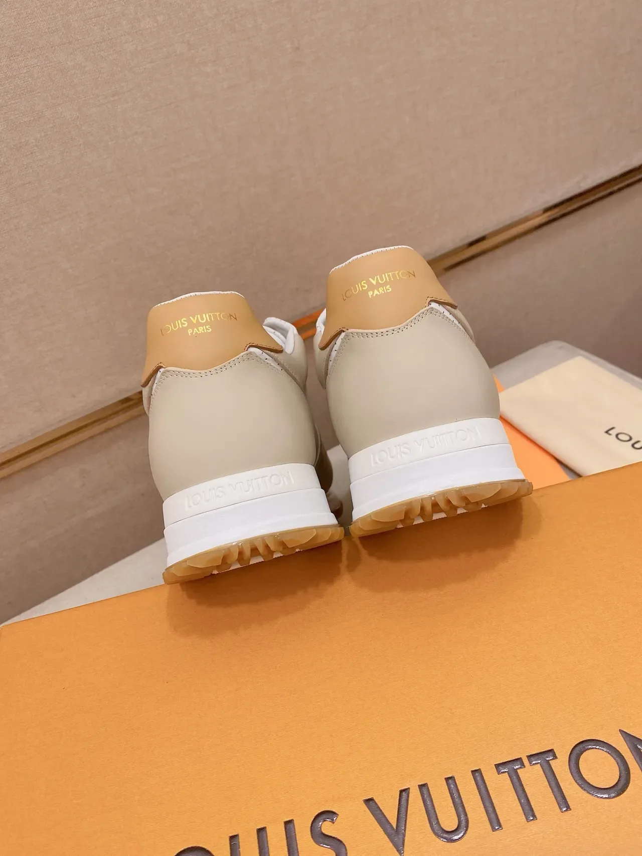 Louis Vuitton LV Trainer Beige and White Perforated Leather Lifestyle Sneakers 3