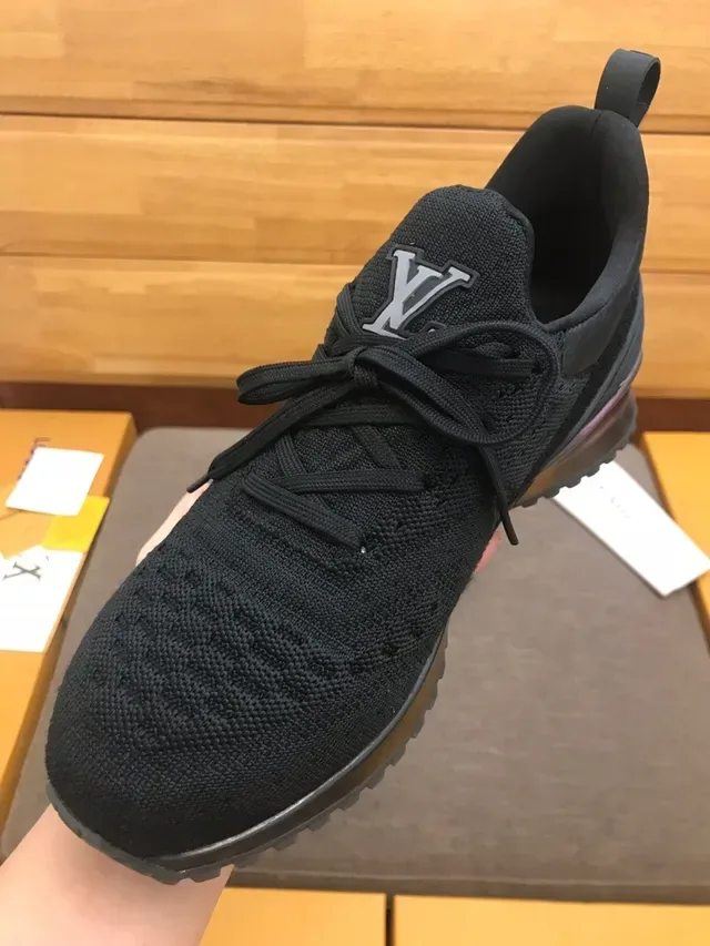 Louis Vuitton LV Trainer Black Purple Knit Upper Sculpted Midsole Lifestyle Sneakers 3