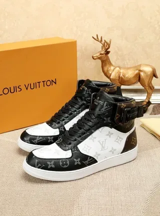 Louis Vuitton LV Trainer Black White High-Top Monogram-Printed Lifestyle Sneakers 2